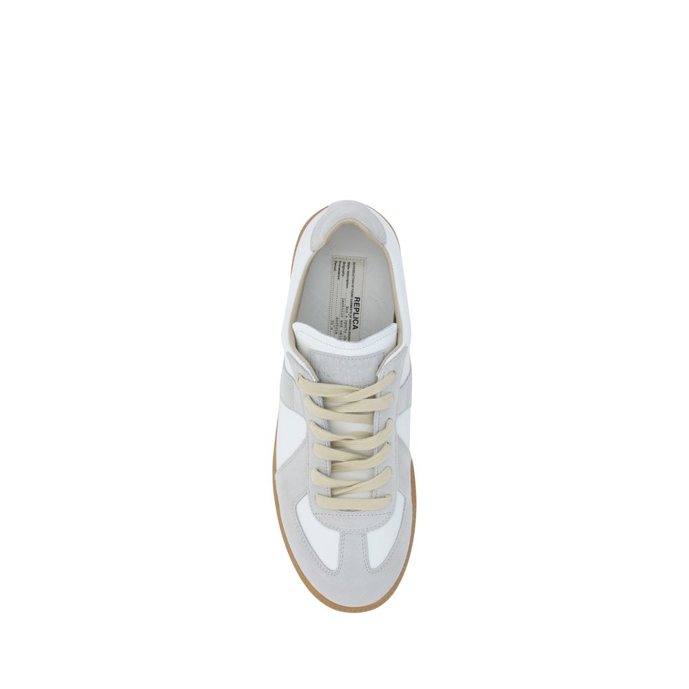 Maison Margiela White Calf Leather Bos Taurus Low Top Sneakers