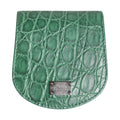 Green Exotic Skin Coin Condom Case Holder Pocket Wallet