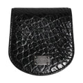 Black Exotic Skin Coin Condom Case Holder Pocket Wallet