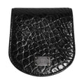 Black Exotic Skin Coin Condom Case Holder Pocket Wallet