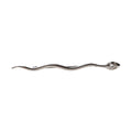 Silver Brass Crystal Spilla Serpente Mens Brooch Pin