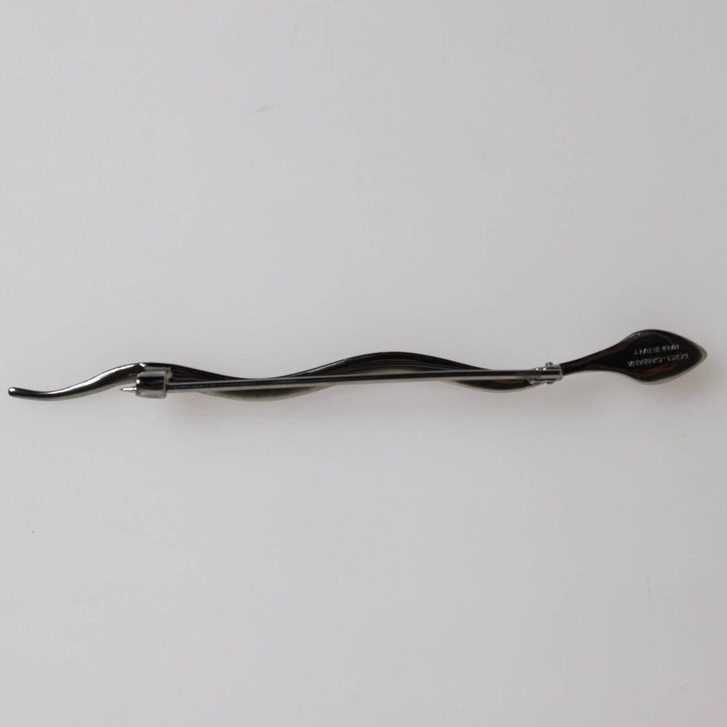 Dolce & Gabbana Black Brass Crystal Spilla Serpente Mens Brooch Pin