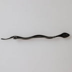Dolce & Gabbana Black Brass Crystal Spilla Serpente Mens Brooch Pin