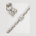 Dolce & Gabbana Silver Tone Brass DG Logo Detailing Chain Men Necklace