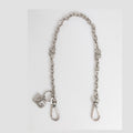 Silver Tone Brass DG Logo Detailing Chain Men Necklace