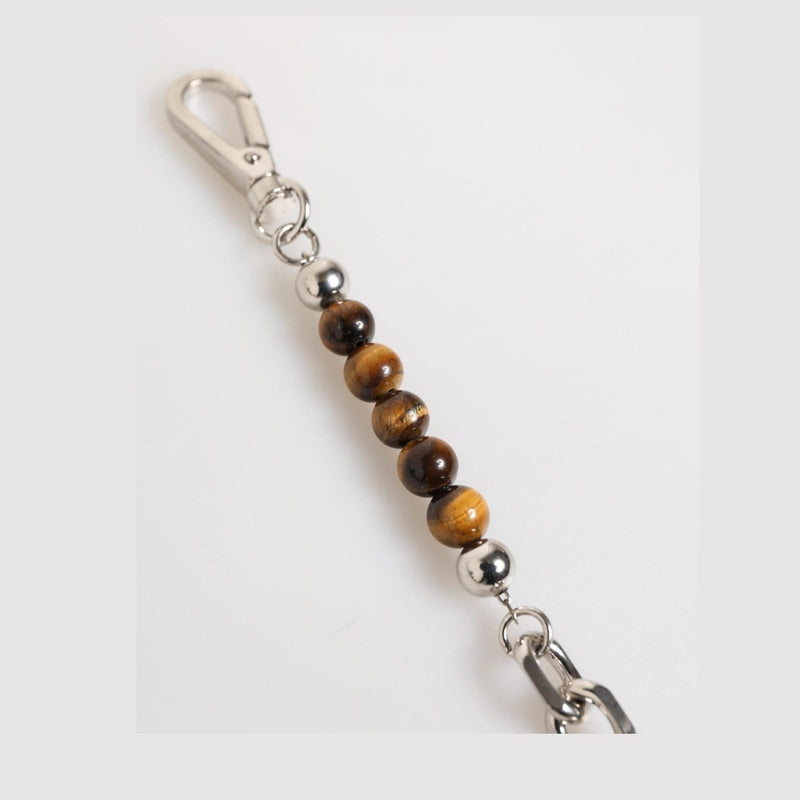 Dolce & Gabbana Silver Chain Brass Beaded Lobster Clasp Logo Men Bracelet