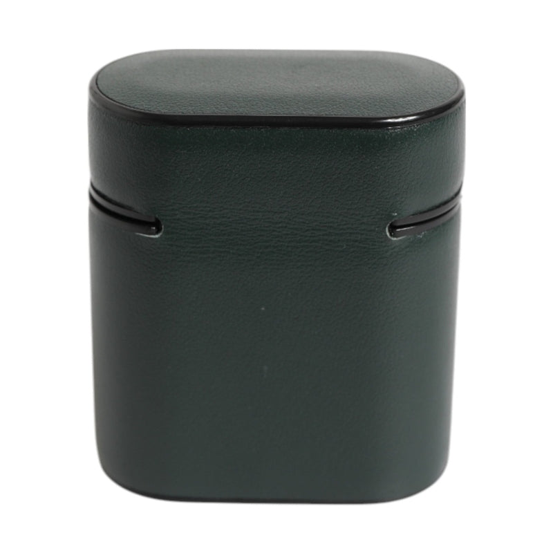 Dolce & Gabbana Black Leather Logo Print Flip Holder Men Airpods Case