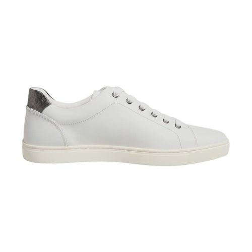 Dolce & Gabbana White Sacred Heart Men Low Top Sneakers Shoes
