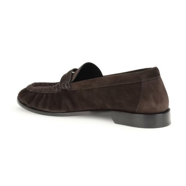 Saint Laurent Brown Calf Leather Bos Taurus Slip-On Loafers