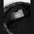 Dolce & Gabbana Black Cashmere Knitted Leather Shoulder Women Borse Bag