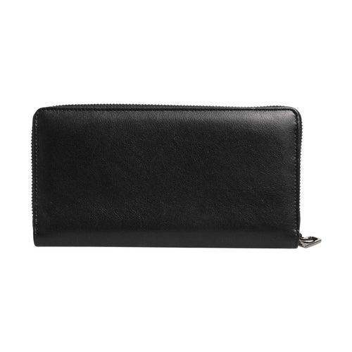 Dolce & Gabbana Black Blue Exotic Leather Men Continental Clutch Wallet