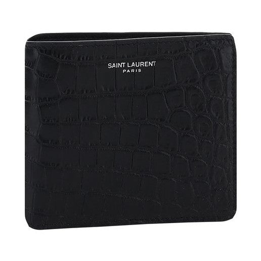 Saint Laurent Black Calf Leather Bos Taurus Wallet
