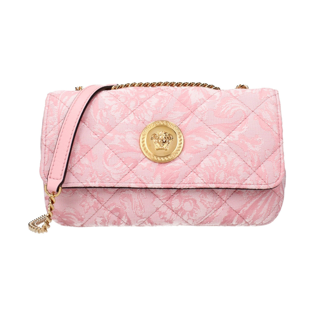 Versace Pink Fabric Shoulder Bag