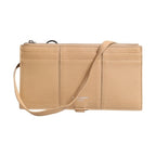 Dolce & Gabbana Beige Calfskin Leather Large Crossbody Card Holder Wallet