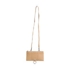 Dolce & Gabbana Beige Calfskin Leather Large Crossbody Card Holder Wallet