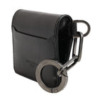 Dolce & Gabbana Wallet Black Leather Logo Embossed Key Chain Card Holder Wallet
