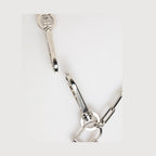 Dolce & Gabbana Silver Tone Metal Chain DG Logo Pendant Men Necklace