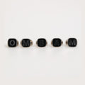 Silver Tone Brass Lettering Set 5 Pieces Adjustable Ring