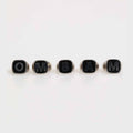 Dolce & Gabbana Silver Tone Brass Lettering Set 5 Pieces Adjustable Ring