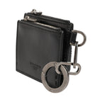Dolce & Gabbana Black Leather Zipped Card Holder Coin Purse Keyring Wallet