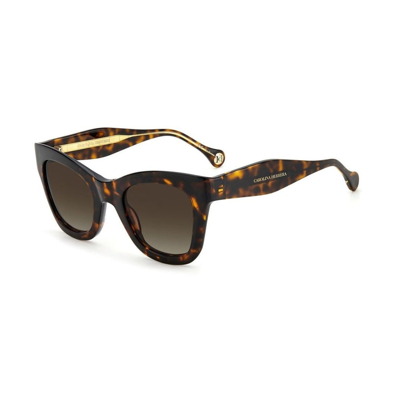Carolina Herrera Brown Acetate Sunglasses