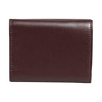 Dolce & Gabbana Leather Embossed Logo Trifold Men Card Holder Dark Brown