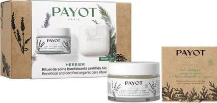Payot Herbier Duo Organic Care Ritual Gift Set 50Ml Universal Face Cream + 85G  Nourishing Body Massage Bar