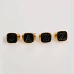 Dolce & Gabbana Gold Tone Brass JAZZ Letter Set 4 Pieces Adjustable Ring