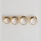 Dolce & Gabbana Gold Tone Brass JAZZ Letter Set 4 Pieces Adjustable Ring