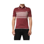 Dolce & Gabbana Cotton Burgundy Striped DG Logo Polo  T-shirt
