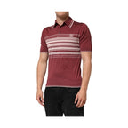 Dolce & Gabbana Cotton Burgundy Striped DG Logo Polo  T-shirt
