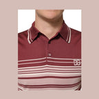 Dolce & Gabbana Cotton Burgundy Striped DG Logo Polo  T-shirt