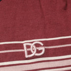 Dolce & Gabbana Cotton Burgundy Striped DG Logo Polo  T-shirt