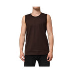 Dolce & Gabbana Brown Cotton Sleeveless Underwear Men Tank Top