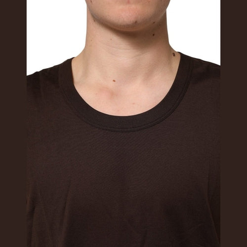 Dolce & Gabbana Brown Cotton Sleeveless Underwear Men Tank Top