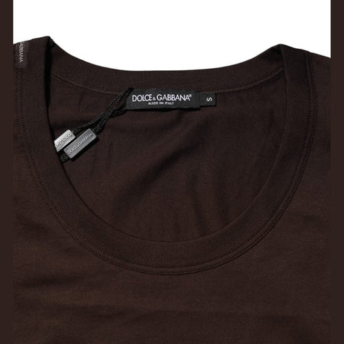 Dolce & Gabbana Brown Cotton Sleeveless Underwear Men Tank Top