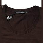 Dolce & Gabbana Brown Cotton Sleeveless Underwear Men Tank Top
