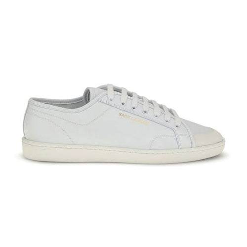Saint Laurent White Calf Leather Bos Taurus Low Top Sneakers