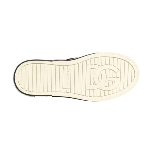 Dolce & Gabbana Pink Quilted Nylon Slip-On Sneaker Shoes