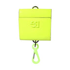 Dolce & Gabbana Yellow Green Bifold DG Logo Neck Strap Cardholder Wallet