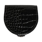 Dolce & Gabbana Black Polished Crocodile Leather Mens Coin Purse Wallet