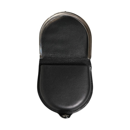 Dolce & Gabbana Black Polished Crocodile Leather Mens Coin Purse Wallet