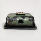 Dolce & Gabbana Multicolor Camouflage Leather Metal Accessory Airpods Case