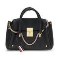 Thom Browne Black Calf Leather Bos Taurus Handbag