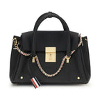 Thom Browne Black Calf Leather Bos Taurus Handbag