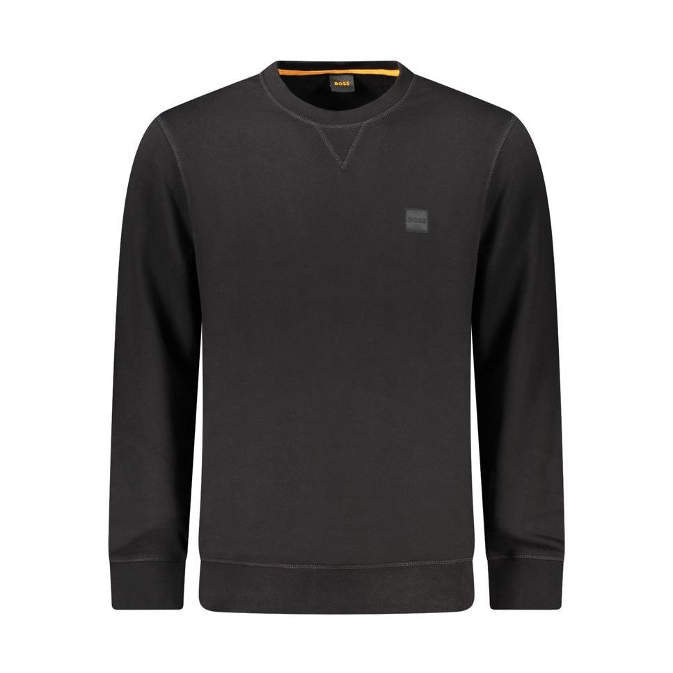 Hugo Boss Black Cotton Men Sweater