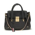 Thom Browne Gray Calf Leather Bos Taurus Handbag