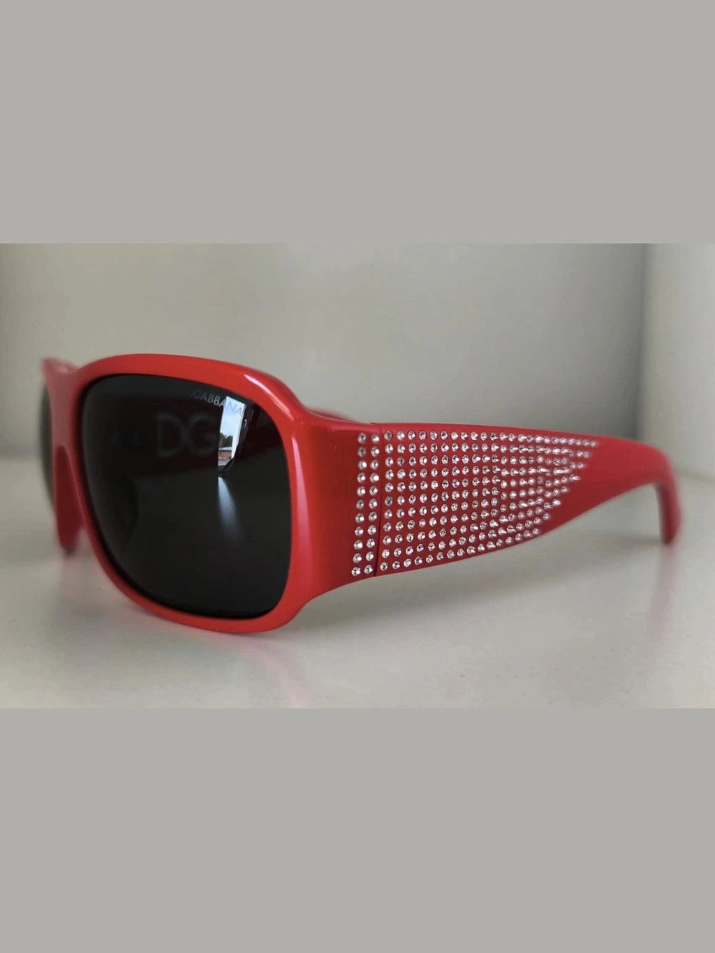 Dolce & Gabbana DG4027 Red Crystal Black Lens Shades Sunglasses