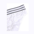 Dolce & Gabbana White Lace Slip Brief Logo Waistband Underwear