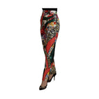 Dolce & Gabbana Multicolor Patchwork Jacquard High Waist Pants